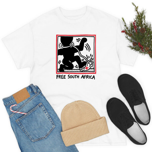 Keith Haring Free South Africa T Shirt