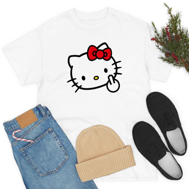 Kitty Middle Finger T Shirt