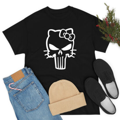 Kitty Punisher Skull Parody T Shirt