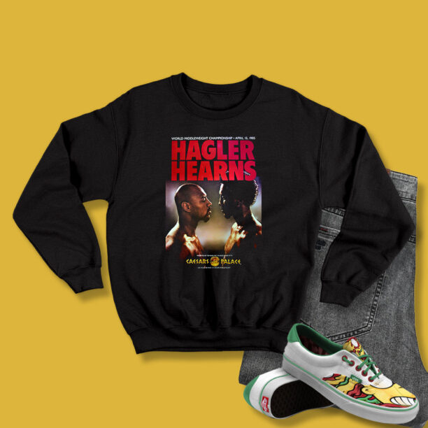 Marvin Hagler Vs Tommy Hearns 1985 90s Style Sweatshirt