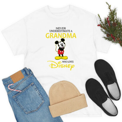 Mickey Mouse a Grandma Loves Disneyhite T Shirt