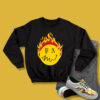 Palm Angels Flame Burning Head Sweatshirt