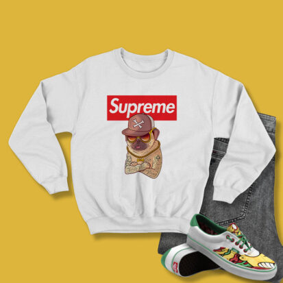 Pug Gansta Dog Supreme Sweatshirt