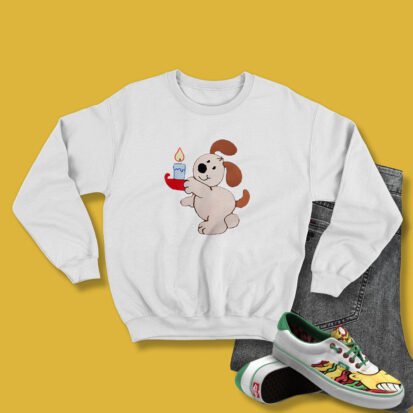 Puppy On The Train Gonna Ride It Sweatshirt