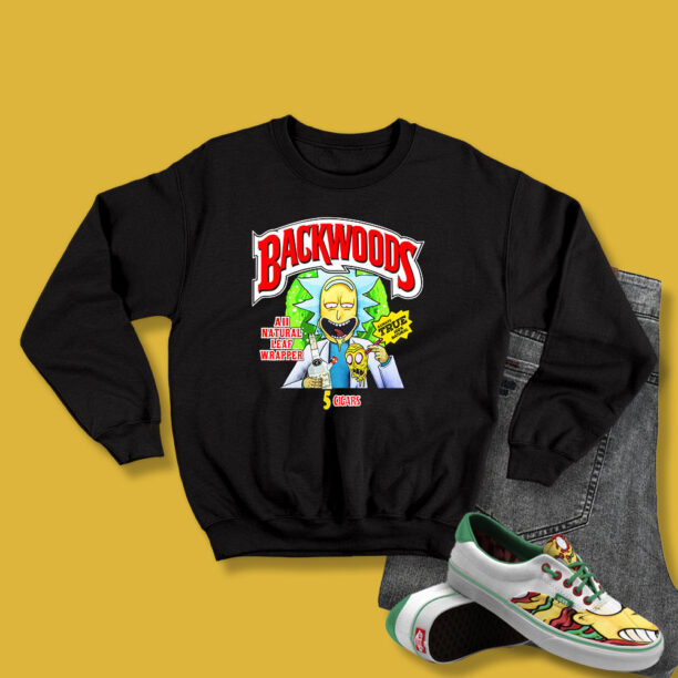 Rick Morty Backwoods All Natural Leaf Classic 90s Sweatshirt