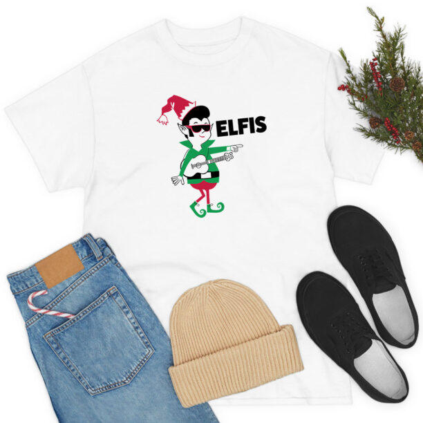 Santa Elfis Presley T Shirt