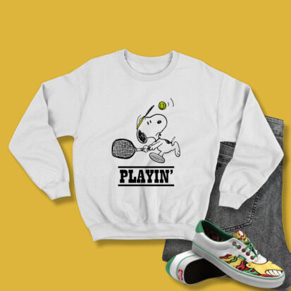 Snoopy Playing Tennis Sweatshirt