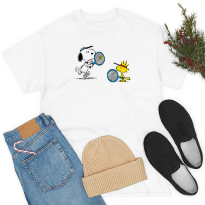 Snoopy andoodstock Tennis T Shirt