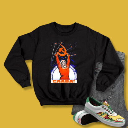 Soviet Space Astronaut Propaganda Retro Sweatshirt