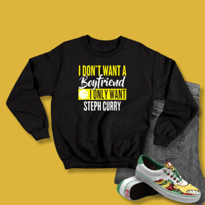 Steph Curry Is My Boyfriend Racerback Sweatshirt