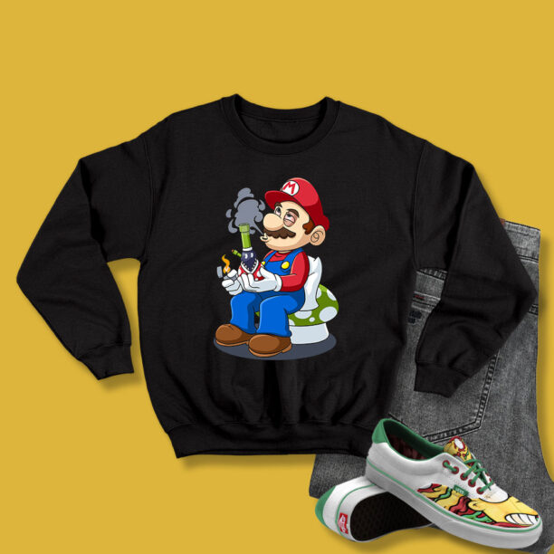 Super Mario Smoking Sweatshirt