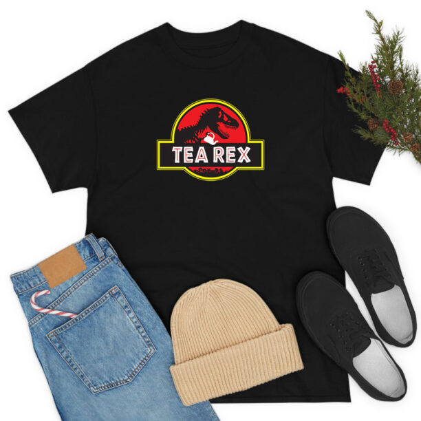 Tea Rex Jurassic Park Parody T Shirt