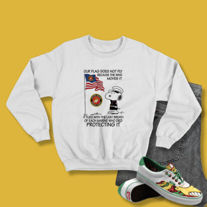 US Marine Corps Flag Snoopy Sweatshirt