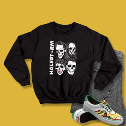 Vintage Halestorm Band Skulls Cheap Sweatshirt