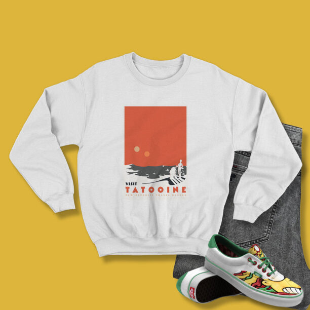 Visit Tatooine New Republic Travel Bureau Starars Sweatshirt